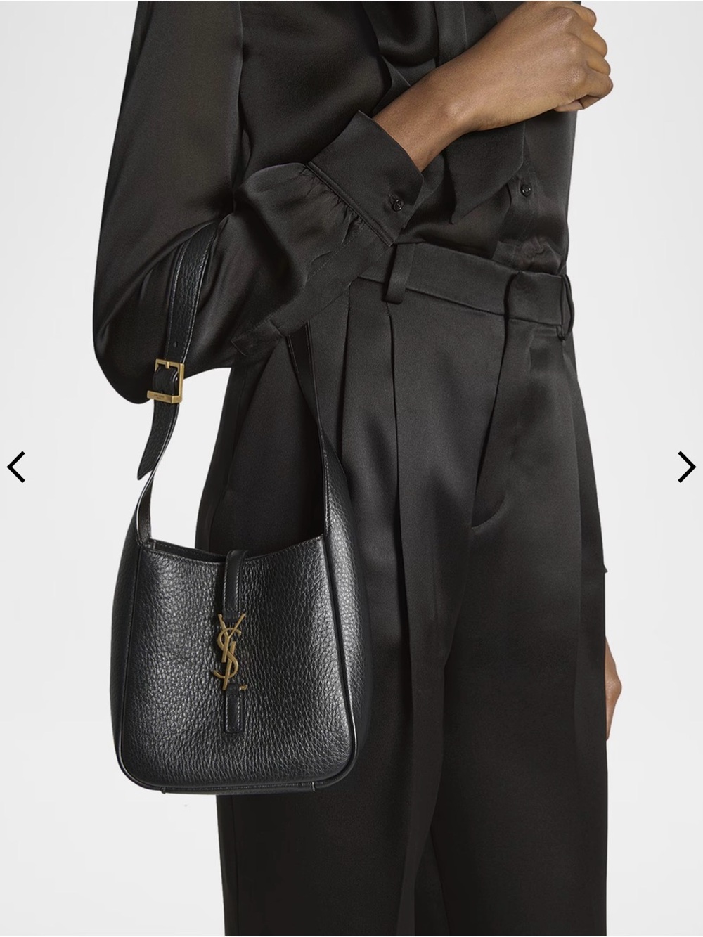 Saint Laurent Le 5 A 7 Hobo Bag in Deer Leather Pebbled Shoulder Bag. BRAND NEW - Picture 9 of 10